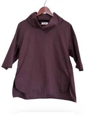 COS Women’s Roll Neck Tunic Top in Burgundy Size 4